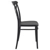 Cross Resin Outdoor Chair Black, Set of 2