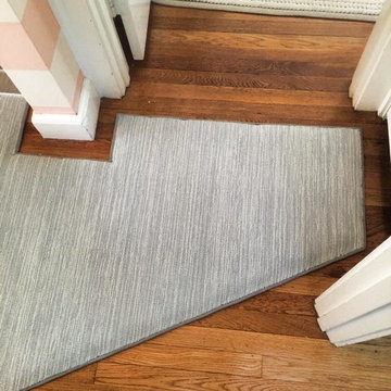 Wool remnant used for custom stair and runner project in Wellesley, MA