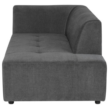 Parla Cement Fabric Modular Sofa Chaise Right