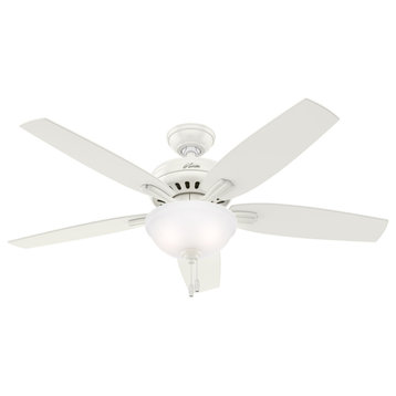 Newsome 2 Light 52 in. Indoor Ceiling Fan, Fresh White, 11.06"