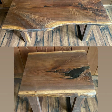 Customizable Live Edge Black Walnut Coffee Tables, Made-To-Order