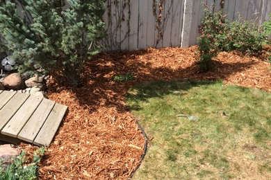 backyard mulch bed