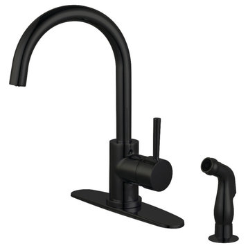 LS8570DLSP Concord Single-Handle Kitchen Faucet With Side Sprayer, Matte Black