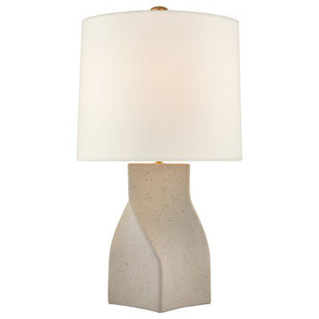 Claribel Large Table Lamp in Canyon Gray with Linen Shade