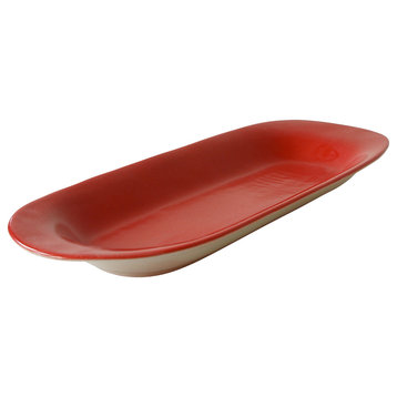 Long Platter, Red/White