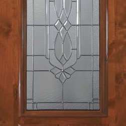 Slab Entry Single Door 80 Wood Alder Kensington 2 Panel 2/3 Lite - Front Doors