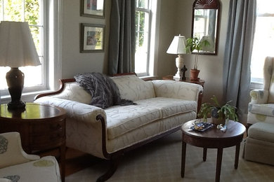 Example of a classic living room design in Portland Maine