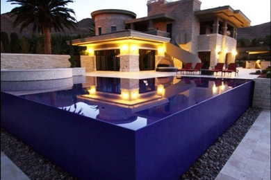 Example of a large trendy pool design in Las Vegas