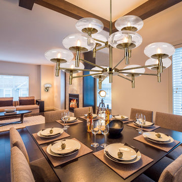 Grand Wall Sconce - Brushed Brass Finish - Clear Glass Shade