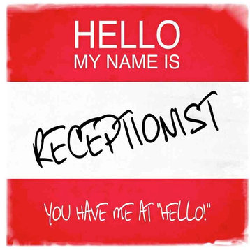 Hello My Name Is Receptionist Textual Art Arton Wrapped Canvas