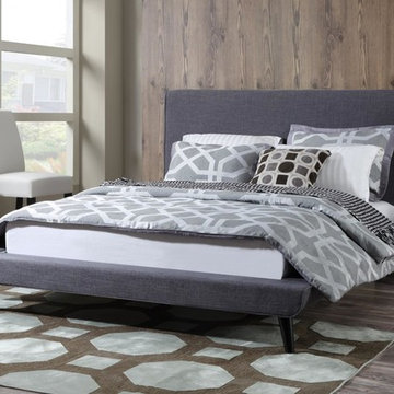 Nixon Platform Bed | Grey Linen