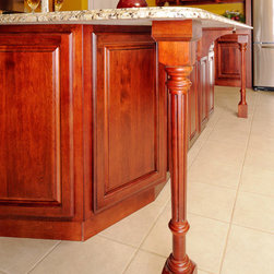 Walnut Merlot Decorative Pilaster - Kitchen Cabinetry