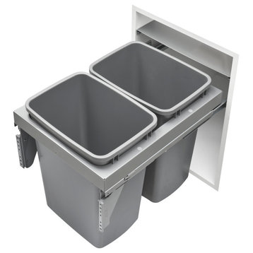 Steel Top Mount Pull Out Trash Container, 35 qt./8.75 gal