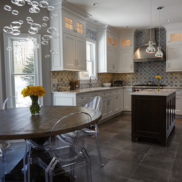 White and light Long Island KITCHEN