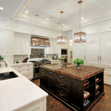 Decorative Paneling Conceals Refrigerator/Freezer
