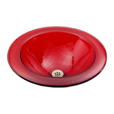 50 Most Por Red Bathroom Sinks For 2018 Houzz Rimmed Basin Red Bathroom Sinks
