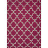 Flat Weave Geometric Pattern Pink /Purple Wool Handmade Rug - MR58, 5x8