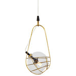 VONN Lighting - Firenze 8" ETL Certified Integrated LED Pendant, Antique Brass - Beyond its distinct beauty, VONN Artisan Collection is an LED energy efficient solution for any residential as well as commercial setting. While contemporary, this unique Collection will compliment any transitional or modern decor.  Emphasis on design and function absolutely cannot stand short of quality. These handcrafted masterpieces have a lightweight construction and can easily be installed in minutes. The combination of glass, fabric, and metals, the Artisan Art Deco LED lighting Collection employs a variety of colors and finishes to create a distinctive and futuristic effect while preserving the elegance and style of the past.