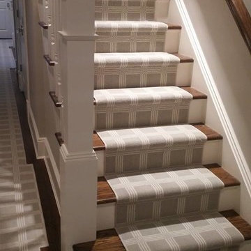 Custom Franklin Lakes Stair Case Woolston Plaid