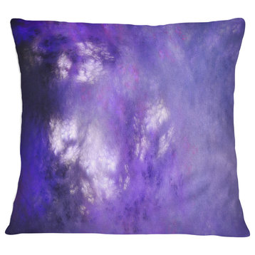 Blur Purple Sky with Stars Abstract Throw Pillow, 18"x18"