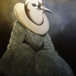 PICTURE BIRD WITH GORGET REF JM-0098 JPB - Paintings