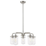 Z-Lite - Z-Lite 471-5BN Delaney - Five Light Bath Vanity - Complete the custom design of a chic master suite.Delaney Five Light B Brushed Nickel Clear *UL Approved: YES Energy Star Qualified: n/a ADA Certified: n/a  *Number of Lights: Lamp: 5-*Wattage:100w Medium Base bulb(s) *Bulb Included:No *Bulb Type:Medium Base *Finish Type:Brushed Nickel