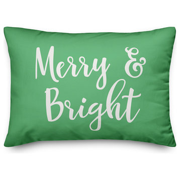 Merry & Bright, Light Green 14x20 Lumbar Pillow