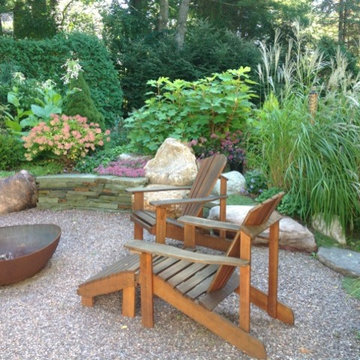 Patio and fire pit garden