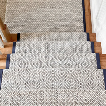 Oil Nut Bay with Navy Blue Binding