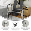 Hercules Shower Commode Chair with Safety Rail, Height Adjustable Frame, Gray