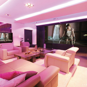 Wohnzimmer und Heimkino in perfekter Kombination