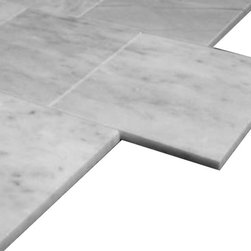 Carrara Marble Italian White Bianco Carrera 6x6 Marble Tile Honed - Home Accessories & Decor