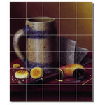 Picture-Tiles.com - William Harnett Still Life Painting Ceramic Tile Mural #31, 60"x72" - Mural Title: A Manstalbe Reversed