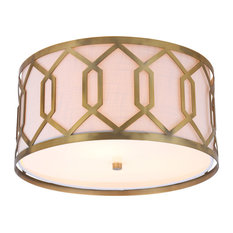 Hex 3-Light 16.25" Metal Flush Mount