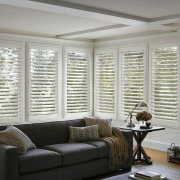 Living Room with Plantation Shutters
