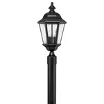 Hinkley - Hinkley Edgewater 1671Bk Large Post Top Or Pier Mount Lantern, Black - Edgewater's classic design features durable cast aluminum and brass construction, a rich Black finish with clear seedy glass.