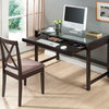 Baxton Studio Idabel Dark Brown Wood Modern Desk wIt's Top