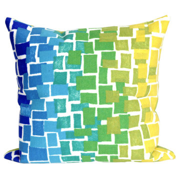 Visions III Ombre Tile Indoor/Outdoor Pillow Cool 20"x20"