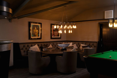 Design ideas for a contemporary home bar in Other.