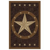 Texas Star Western Rustic Decor Brown Black Rug, 4'5"x6'9"