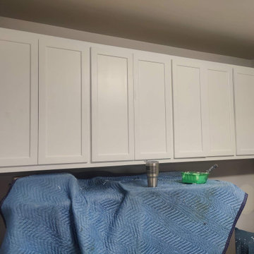 garage and laundry room cabinet painting