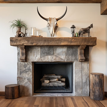 Gorgeous Fireplace Mantels with Wooden Corbels