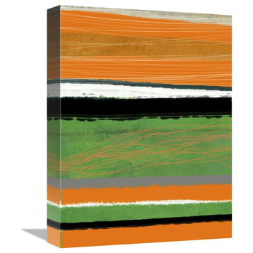 "Orange And Green Abstract 2" Fine Art Print