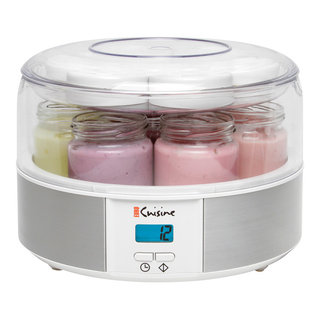 Euro Cuisine Automatic Ice Cream, Gelato, Sorbet & Frozen Yogurt Maker, Red