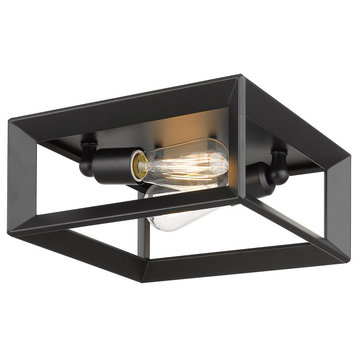 Smyth Flush Mount With Clear Glass Shade