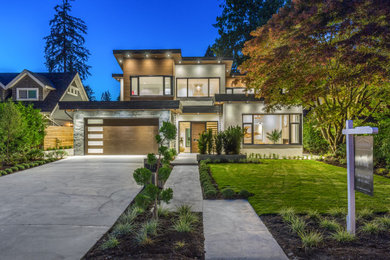 Contemporary exterior home idea in Vancouver