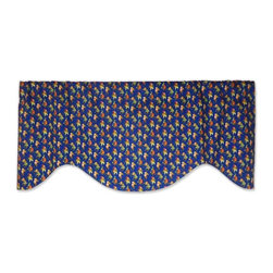 Priority Home and Design - P Kaufmann Musical Monkeys Blue Toile Valance - Valances