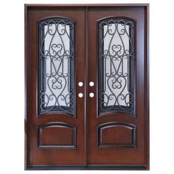 Forever Doors, Exterior Front Entry Composite Door AR07C, 60"x80", Right H