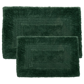 Bathroom Rugs 6PC Cotton Bathroom Mat Set for Bathroom, Kitchen, and More, Green