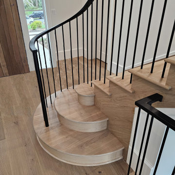 Project #119 | White Oak Staircase with Stacked Bullnose Detail